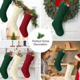 thumbnail image 4 of Paquete de 6 medias navideñas de punto, decoraciones de medias de punto, medias rústicas de granja para la temporada navideña familiar, marfil, grandes decorativas, 4 of 4