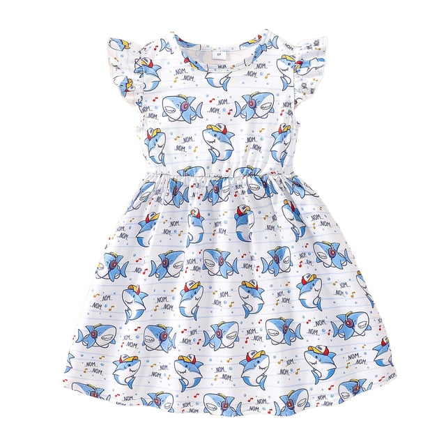 Robe d'Été pour Filles Robe Ligne A Robe d'Été pour Adolescentes 4-5 Ans