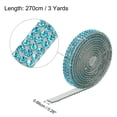 thumbnail image 2 of Unique Bargains 3 Roll 0.3 Inch 3 Yards Self Adhesive Crystal Rhinestone Diamond Ribbon for Arts & Crafts Project Wedding Lake Blue, 2 of 5