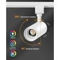 thumbnail image 5 of VANoopee 3-Color Zoomable LED Track Lighting Heads H Type Track Light Heads Bright Spotlight Fixtures for Kitchen, 3000K 4000K 5000K Adjustable, 15°-55°, CRI90+ 10W White - 4 Pack(Not Dimmable), 5 of 5