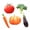 tomato-15.7in, variant on Simulated 3D Eggplant Plush Toy Pillow-Vegetable Plush Pillow Home Decor Fun Gift Ideas