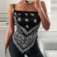thumbnail image 2 of Moda sexy mujer chaleco sin mangas Camis impreso delgado damas camisetas sin mangas cortas Pompotops lopia989589, 2 of 5