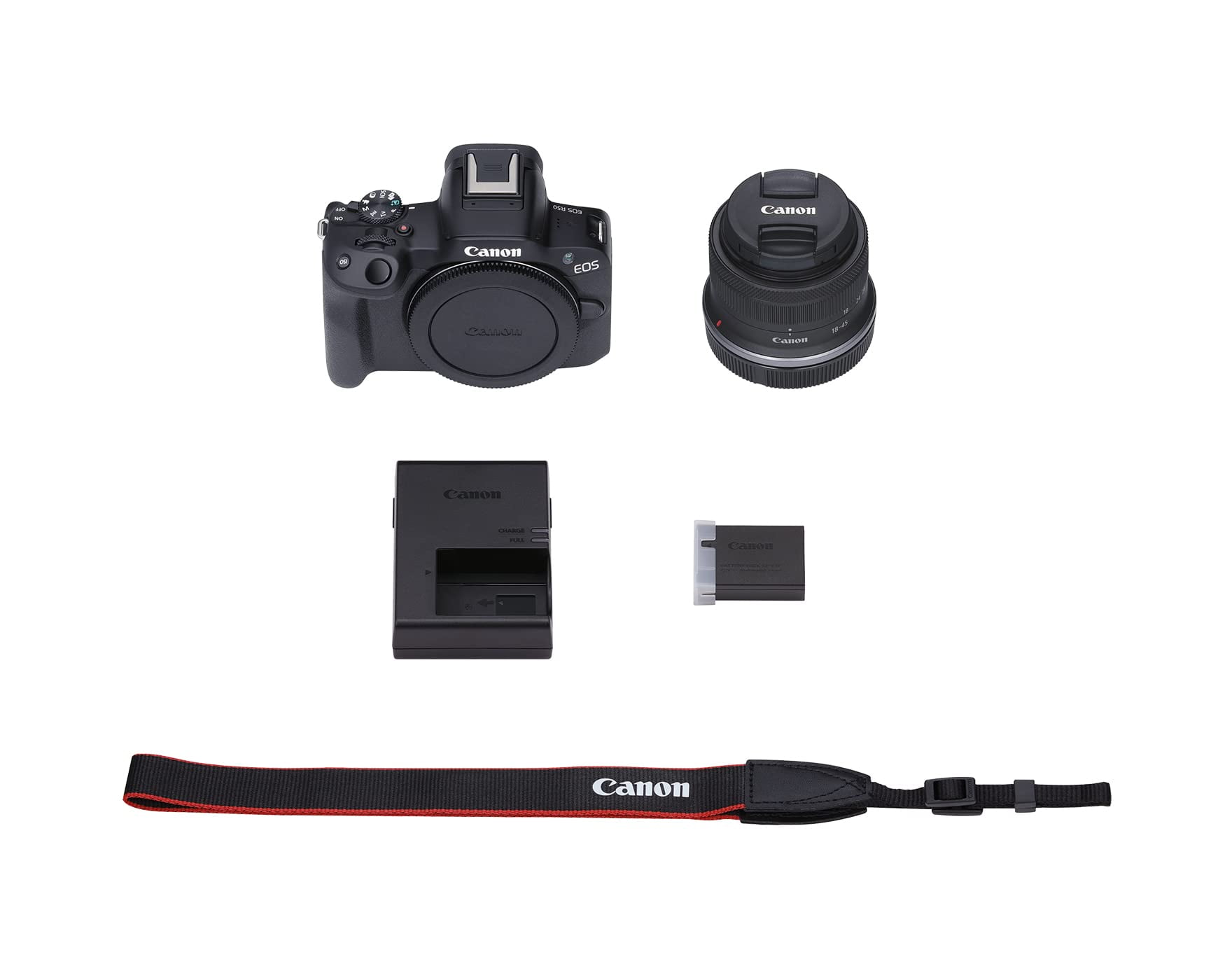 Canon EOS R50 Black + Objetivo Canon RF-S 18-45mm IS STM / Cámara  mirrorless 