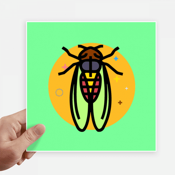 Fly Insect Mosquito Bug Winged Drawing Sticker Tags Wall Picture Laptop Decal Self adhesive
