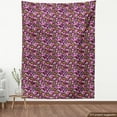 thumbnail image 3 of Garden Art Fabric by the Yard Upholstery, Spring Season Pattern with Blossoming Wildflowers in Pink Shades Ornate Design, Decorative Fabric for DIY and Home Accents, Multicolor by Ambesonne, 3 of 4