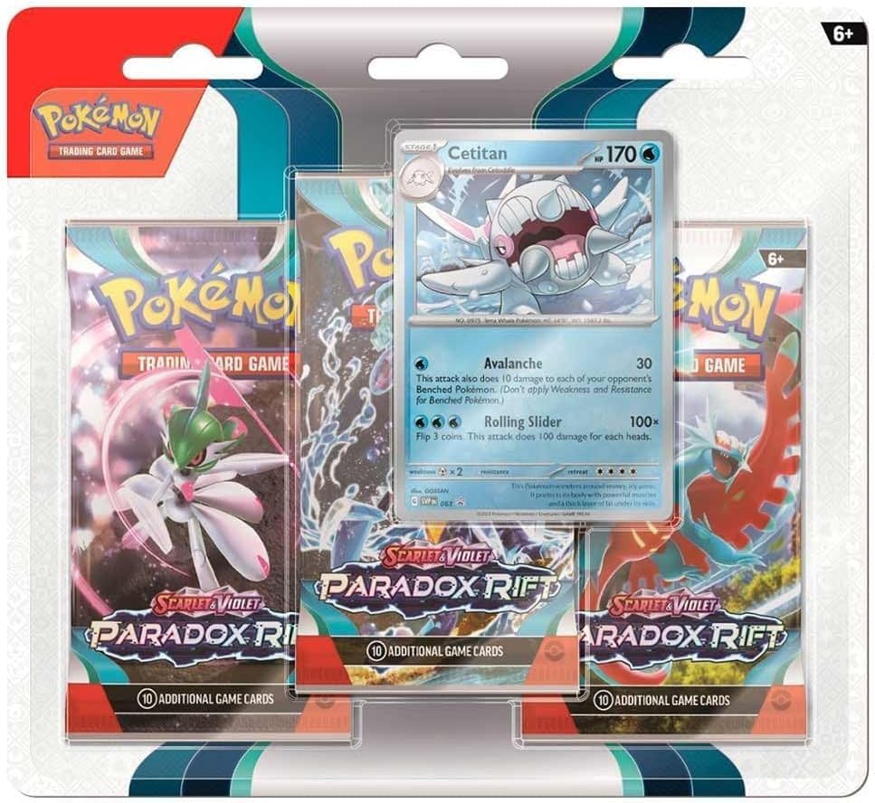 Pokemon Scarlet & Violet Paradox Rift Cetitan Special Edition (3 Booster Packs & 1 Foil Promo Card)