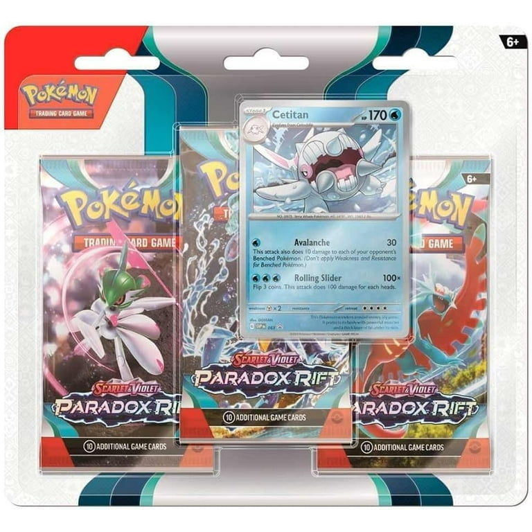 Pokemon Scarlet & Violet Paradox Rift Cetitan Special Edition (3 Booster  Packs & 1 Foil Promo Card) - Walmart.com
