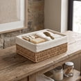thumbnail image 2 of AOMXGD Hand Woven Rope Storage Basket, 10x8x4In Decorative Organizer Plastic Bin For Kitchen, Bathroom, Closet, Shelves Daily Sundries Arrangement, 2 of 8