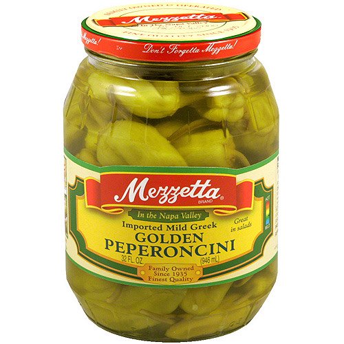 Mezzetta Mild Golden Pepperoncini, 32 oz (Pack of 6)