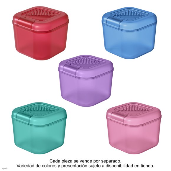 Contenedor Cuadrado Prichos Cubby Box Skl 650 ML Varios Colores 1 Pieza