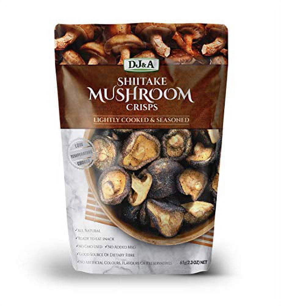 Shiitake Mushroom Crisps Lightly Cooked and Seasoned 2.3 Ounce