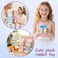 thumbnail image 2 of Bunny Plush with Removable Dress and Bow Soft Rabbit Toy for Toddlers Cute Stuffed Animal for Girls Basket Gifts - Green, 2 of 6