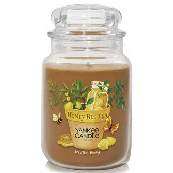 Yankee Candle Into The Garden Collection - Honey Bee Tea (Iced Tea * Honey) Large Classic Jar Candle