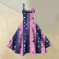 thumbnail image 5 of Valentines Dress for Women Sleeveless Midi Dress Round Neck A-Line Vintage Valentine Heart Print Party Dresses Purple Pink XL, 5 of 6
