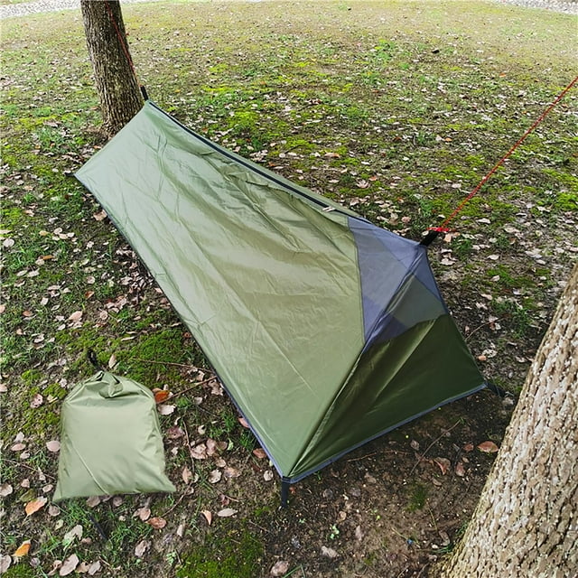 Tienda de campaña Cola Refugio para pescar al aire libre Trekking Pole Carpa Bushcraft verde