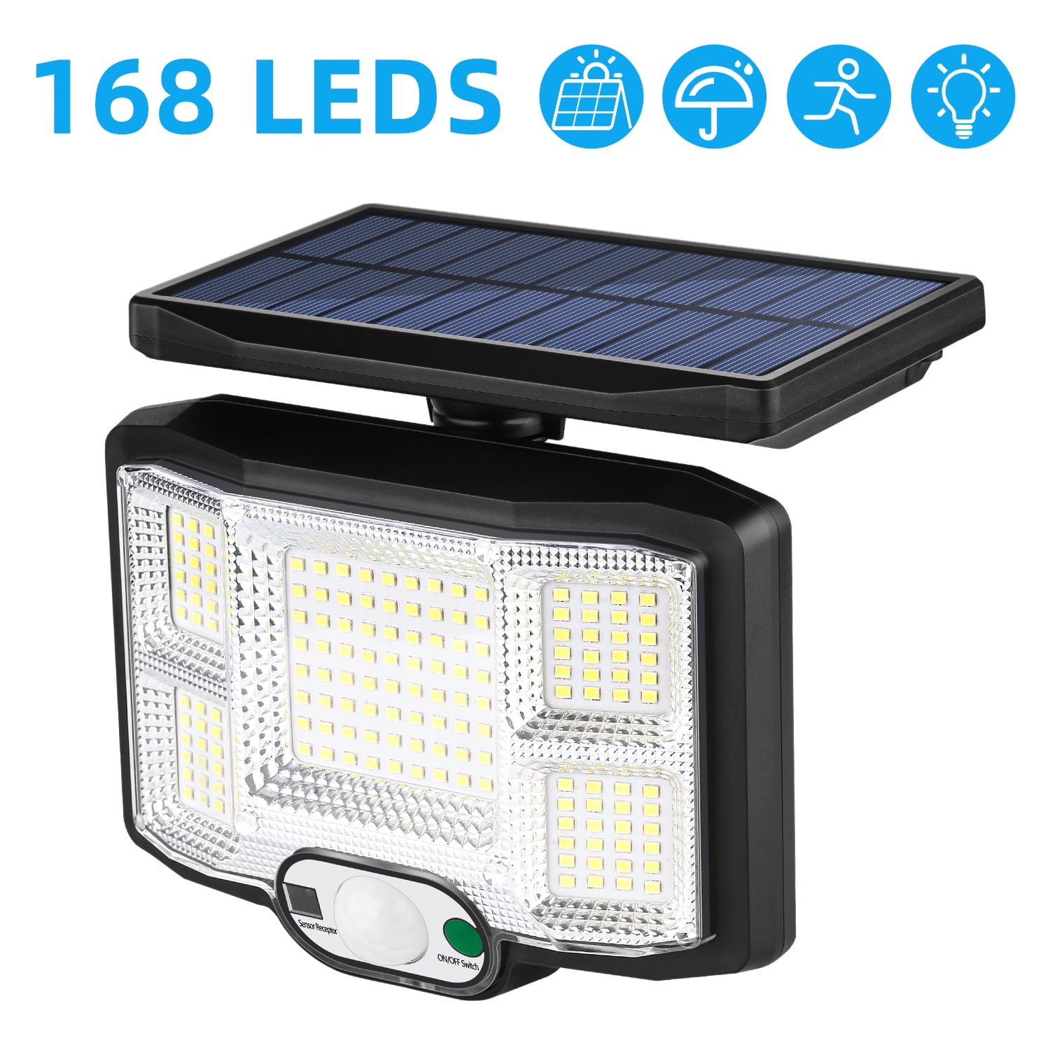 Litom Solar Powered Lights Outdoor 54 LED Super Bright Wide Angle LTCD020AB EBIZ 