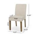 thumbnail image 5 of Noble House Benewah Fabric Dining Chair, Set of 2, Beige, Weathered, 5 of 6