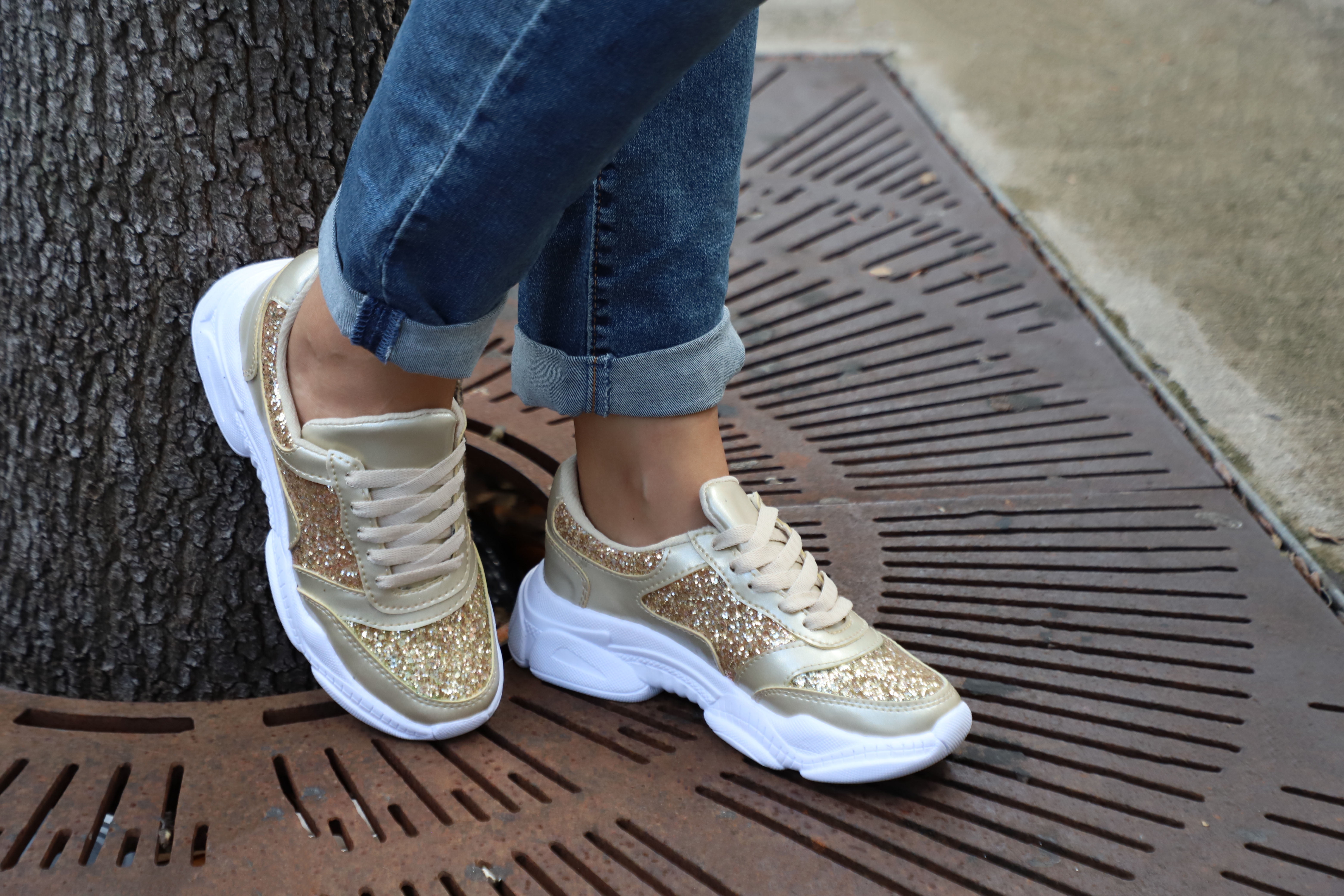 Details about   Philippe Model Women Gold Sneakers Suede Leather Rubber Lace Up Casual Trainers 