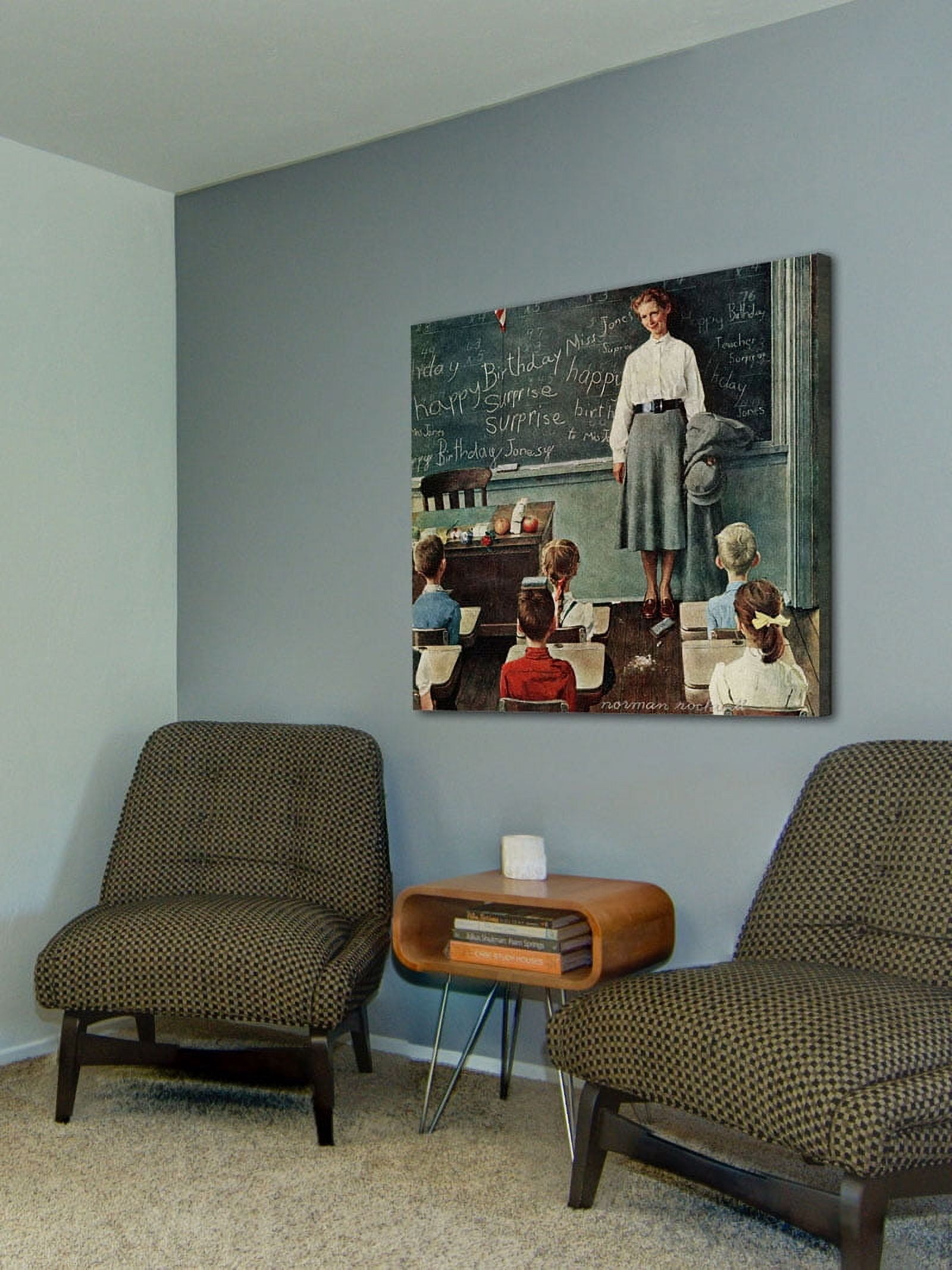 Marmont Hill "Happy Birthday, Miss Jones" by Norman Rockwell Painting Print on Canvas
