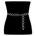 thumbnail image 1 of Cinturón de metal con cadena ajustable para mujer, cinturón de moda, 1 of 3