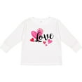 thumbnail image 3 of Inktastic Valentine's Day Love with Pink and Red Hearts Boys or Girls Long Sleeve Toddler T-Shirt, 3 of 5