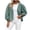 Mint Green, variant on 3/4 Length Sleeve Women Tops Hooded Shirts Womens Hooded Zip Front Breathable Solid Jacket Tops Women Blouses