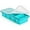 Aqua blue 1-pack, variant on Silicone Freezer Tray with Lid - 1-Cup Capacity Silicone Food Freezer Tray - Large Ice Cube Freezer Mould - Kitchen Storage Container for Freezing Soups, Sauces, Leftovers and Homemade Meals