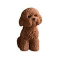 thumbnail image 4 of Figura de perro en miniatura para decoración del salpicadero del coche, artesanía, escultura pequeña y bonita. marrón en cuclillas, 4 of 9