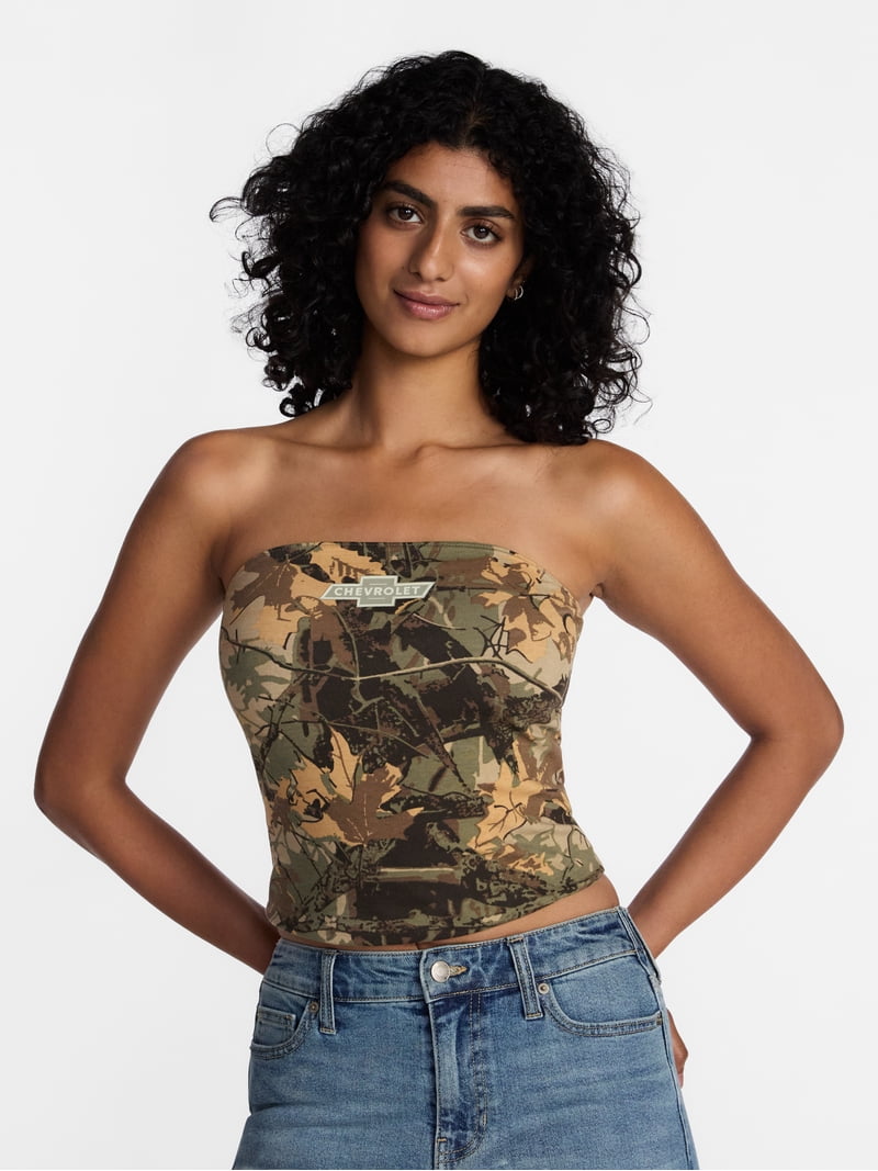 Chevrolet Women's Reversible Graphic Tube Top, Sizes XXS-XXL