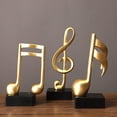 thumbnail image 1 of 3 piezas nota musical estatua decoración escultura resina estatuilla artes oro 17 cm, 1 of 5
