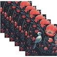 thumbnail image 6 of GZHJMY Valentine's Day Bird Cloth Napkins 6 Pack - 20x20In Soft Washable Dinner Napkin Home Decor Napkin for Dinners Weddings Cocktail Kitchen Decorative Washcloths, 6 of 7