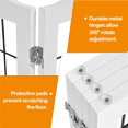 thumbnail image 6 of Yaheetech 31" H Dog Gate 4-Panel Pet Gate Indoor with 2 Support Feet for Dogs, White, 6 of 10