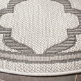 thumbnail image 6 of SAFAVIEH Machine Washable Rug Indoor/Outdoor Bermuda Collection - Bermuda Corie Geometric Quatrefoil Indoor/Outdoor Area Rug Ivory/Grey, 6'7" x 6'7" Round, 6 of 10
