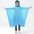 thumbnail image 4 of MEZZALL Summer Autumn Boys Girls Rainwear Plain Color Buttoned Thick Poncho Cartoon Raincoats Rain Ponchos Toddler Trenchcoat Fashionable / 5-10Years, 4 of 4