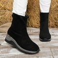thumbnail image 5 of Fashionable Solid Color Suede Side Zipper Ankle Boots Comfortable Warm Winter Booties for Casual Outdoor Footwear, 5 of 9