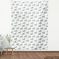 thumbnail image 3 of Ambesonne Unicorn Fabric by the Yard Upholstery, Running Fantasy Creatures, 1 Yard, Charcoal Grey and White, 3 of 4