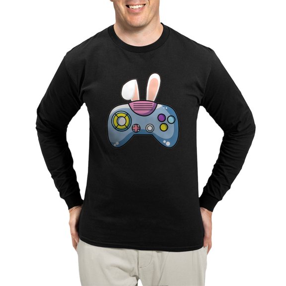 CafePress - Video Game Controller With Bunny Ears Easter Gamer Men's Long Sleeve T Shirt - Long Sleeve Dark T-Shirt