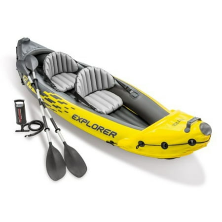 Intex Explorer K2 Inflatable Kayak with Oars and Hand (Best Kayak For Bay Fishing)