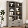 thumbnail image 6 of 72 in Tall Book Shelf with Storage, Farmhouse Floor Standing Bookcase,Book Shelf with 4 Drawers, Freestanding Display Storage Shelves for Bedrooms, 6 of 6