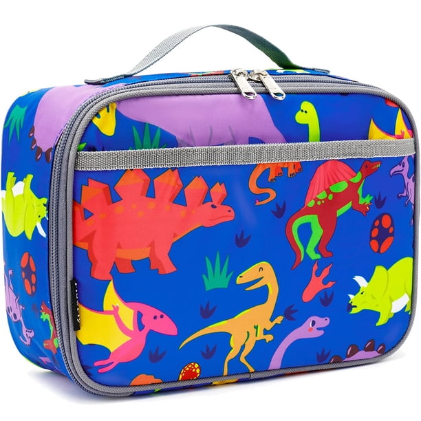 Lonchera FlowFly Kids, bolsa blanda aislante con estampado de dinosaurios