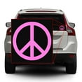 thumbnail image 2 of Peace Sign Symbol Vinyl Transfer Decal Sticker for Laptop/Car/Truck/Window/Bumper (Matte Pink, 5in [3-Pack]), 2 of 4
