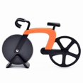 thumbnail image 1 of Bicycle pizza cutter Stainless steel blade with foot pedal Serving utensil, 1 of 1