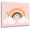 Pink and Yellow, variant on HVEST Pink Rainbow Canvas Wall Art Cute Cloud Nursery Wall Art Pink Nursery Wall Decor Framed for Girls Bedroom Bathroom Home Decor,16 X 12 inches