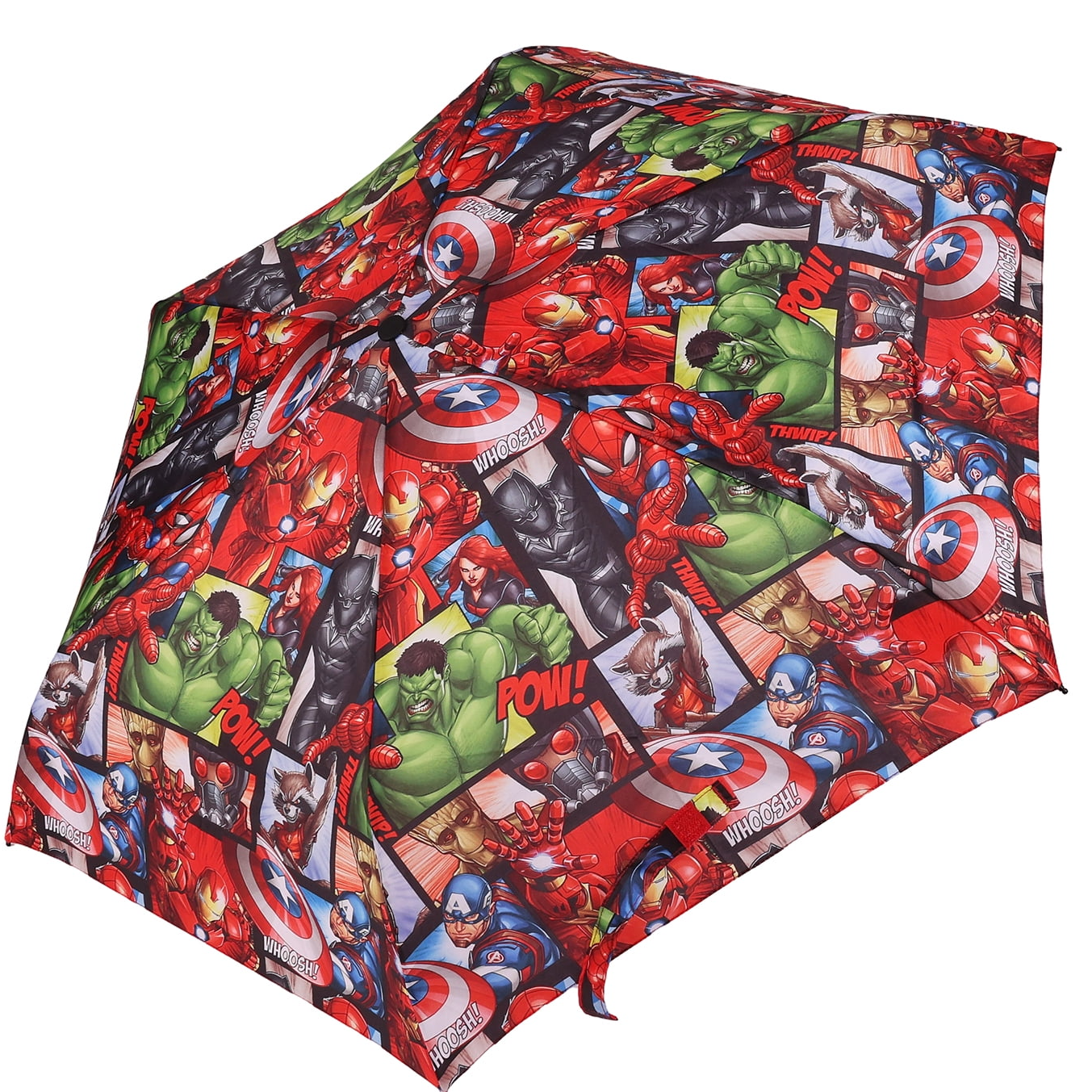 totes Recycled Canopy Auto Open Compact Umbrella Gray and Pink, 42