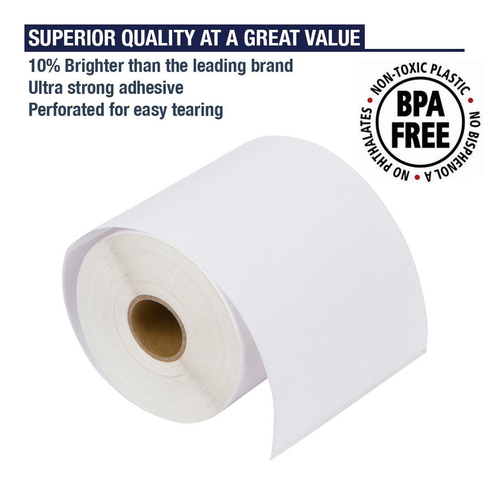 GREENCYCLE Compatible for Dymo 1744907 Address Shipping Postal Extra Large Label for LabelWriter 4XL Printer BPA Free, 4" x 6"(104mm x 158mm), 220 Labels per Roll (50 Roll, White)