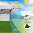 thumbnail image 5 of HOTEEL 10x30 Heavy Duty Canopy Tent with 6 Removable Sidewalls,Pop up Outdoor Commercial Party Wedding Tent with Roller Bag,Waterproof & UV 50+, Extended Awning, White, 5 of 10