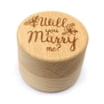 thumbnail image 3 of Rustic Wedding Wood Ring Holder box Ring bearer Wedding Ring Bearer Box Engagement Engraving Wooden Rings Box, 3 of 9