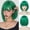 Dark Green, variant on Orange Bob Wig For Women Short Ginger Bob Wig With Bangs Straight Bob Bangs Wig 10 Inch Heat Resistant Synthetic Hair Looking For Daily Party Use