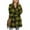 Green, variant on Otvok Womens Coats Plus Size Christmas Plaid Print Buttons Plush Cardigan Coat