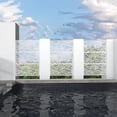thumbnail image 3 of Neutypechic Decorative Privacy Screen Outdoor Divider with Stand Metal Corten Steel 75" x 48" x 16" White, 3 of 5